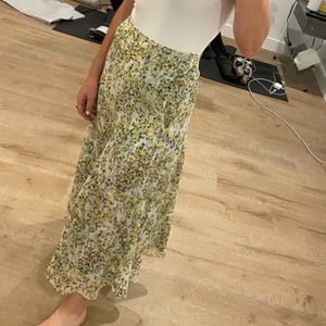 Celine SS21 silk floral skirt sz34 (fits US 0)